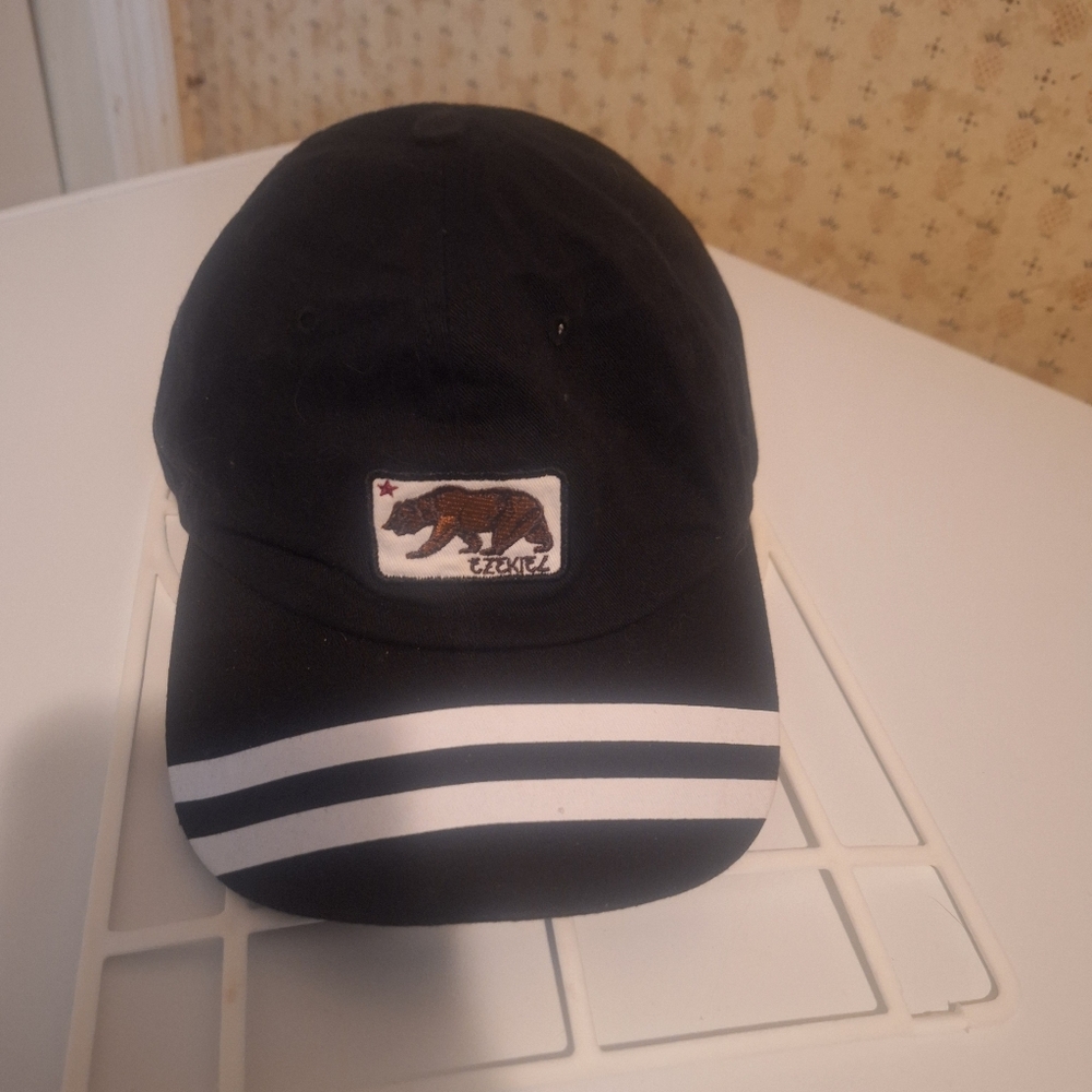 Black Kids Cap with Bear Patch